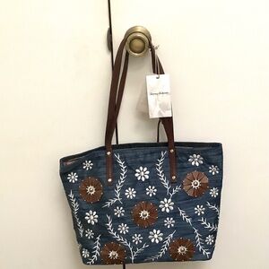Tommy Bahama Large Blue Tote - NWT -